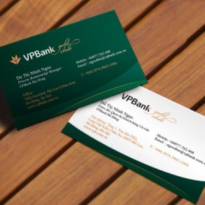 In card visit ngân hàng