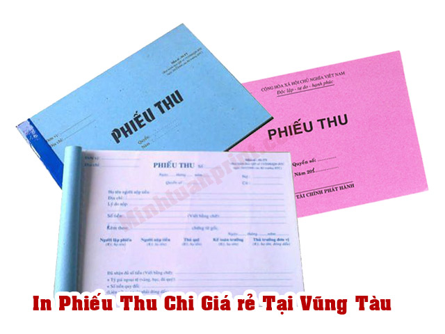 In phiếu thu chi giá rẻ tại Vũng tàu