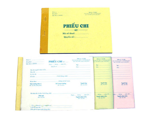 In phiếu thu chi giá rẻ tại vũng tàu