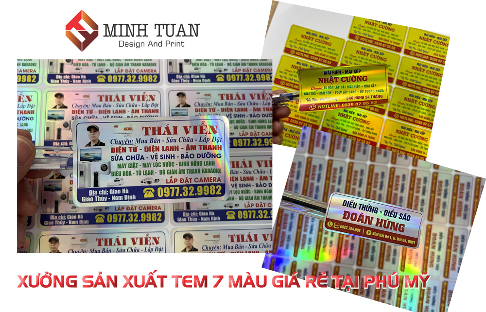 Xưởng In Tem 7 Màu Giá Rẻ Tại Phú Mỹ, TP. HCM – In Nhanh, Chất Lượng Cao