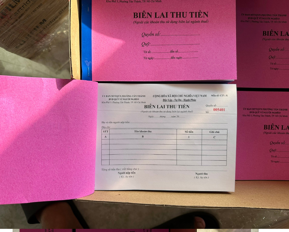 Dịch Vụ In Biên Lai Thu Tiền Theo Yêu Cầu Tại Vũng Tàu – Giá Gốc Tại Xưởng, Lấy Nhanh