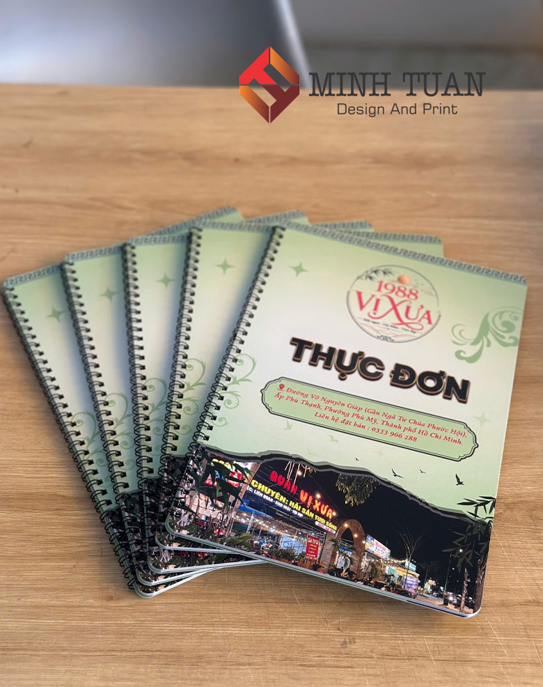 Menu Nhựa PVC 4 Lớp Lò Xo MN-04