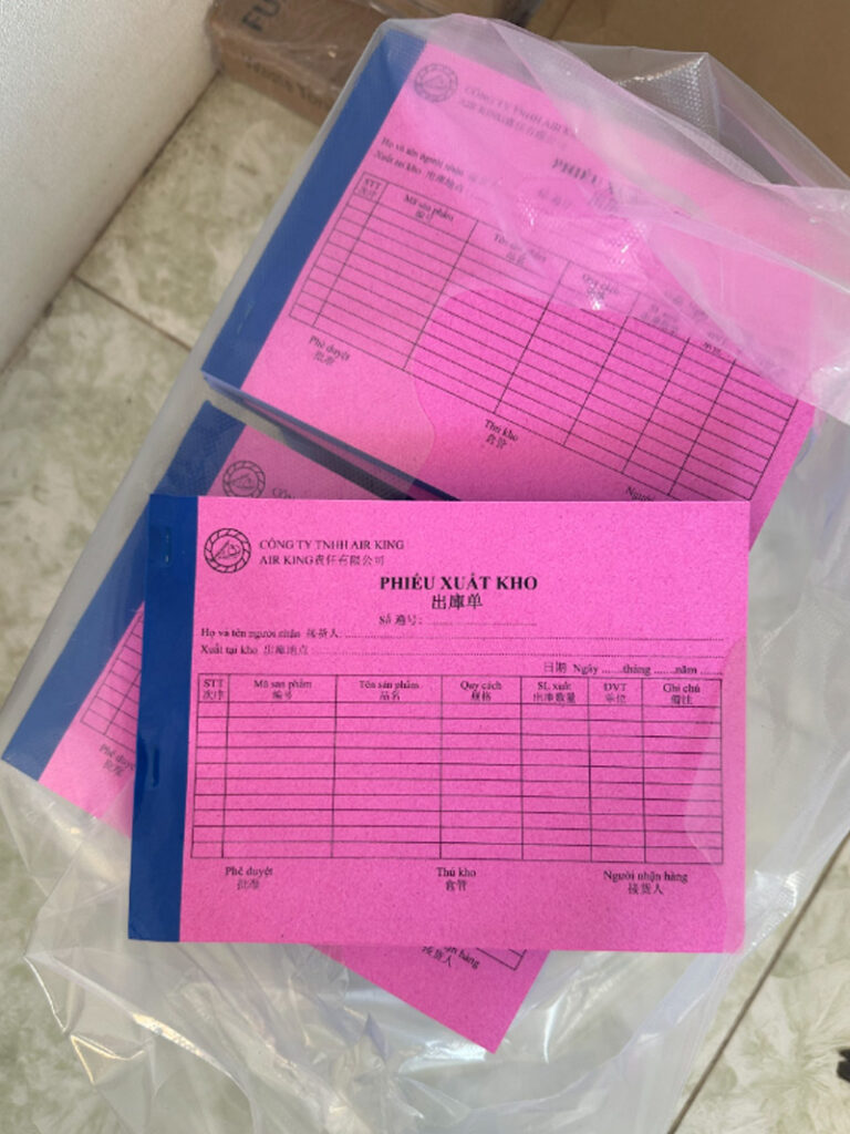 in hóa đơn phiếu xuất kho 3 liên