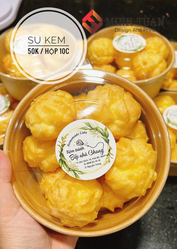 In tem dán STICKER hộp bánh