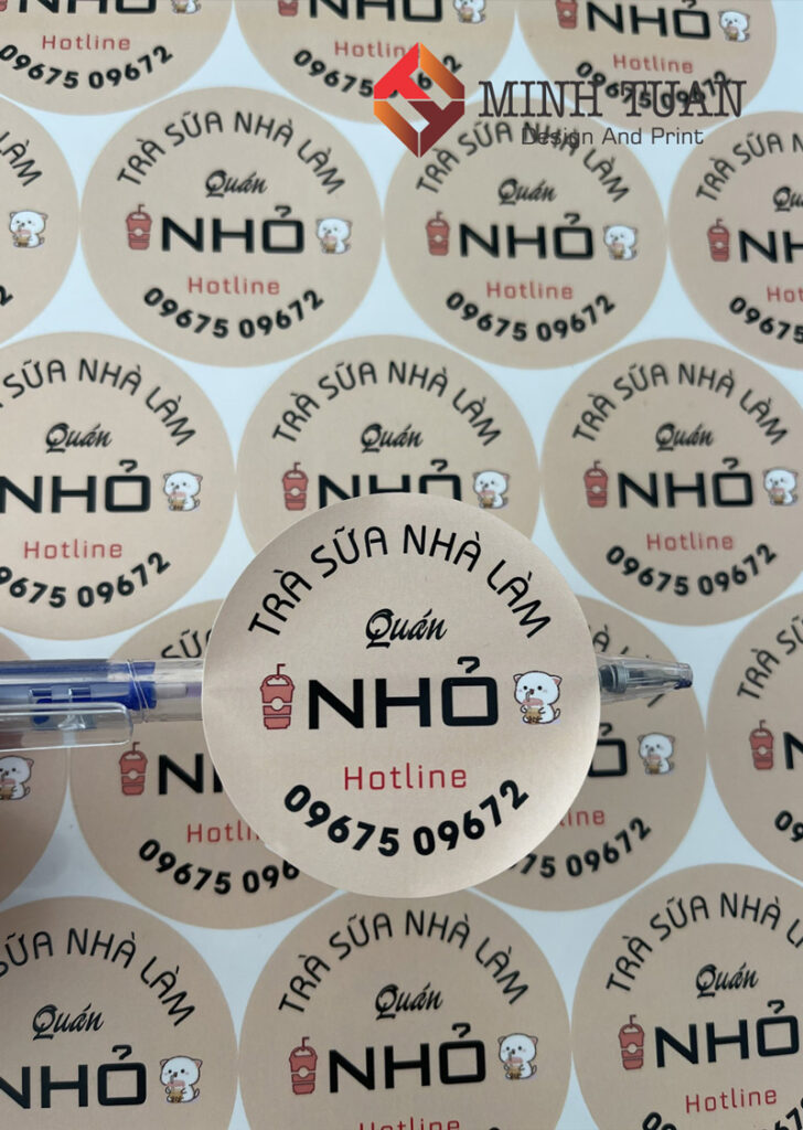 In Tem Dán Trà Sữa Đẹp Sắc Nét