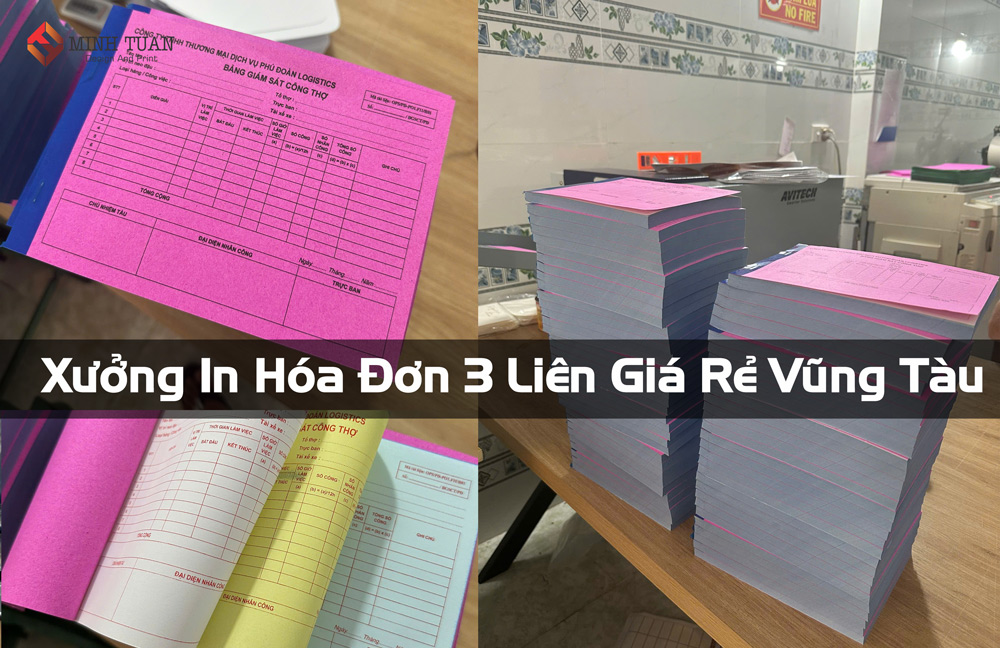 Xưởng In Hóa Đơn 3 Liên Giá Rẻ Vũng Tàu