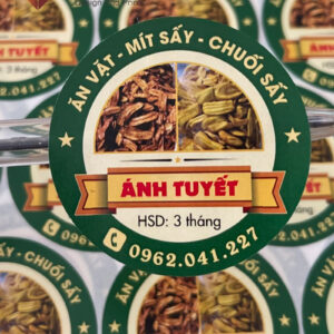 In tem nhãn tiệm ăn vặt